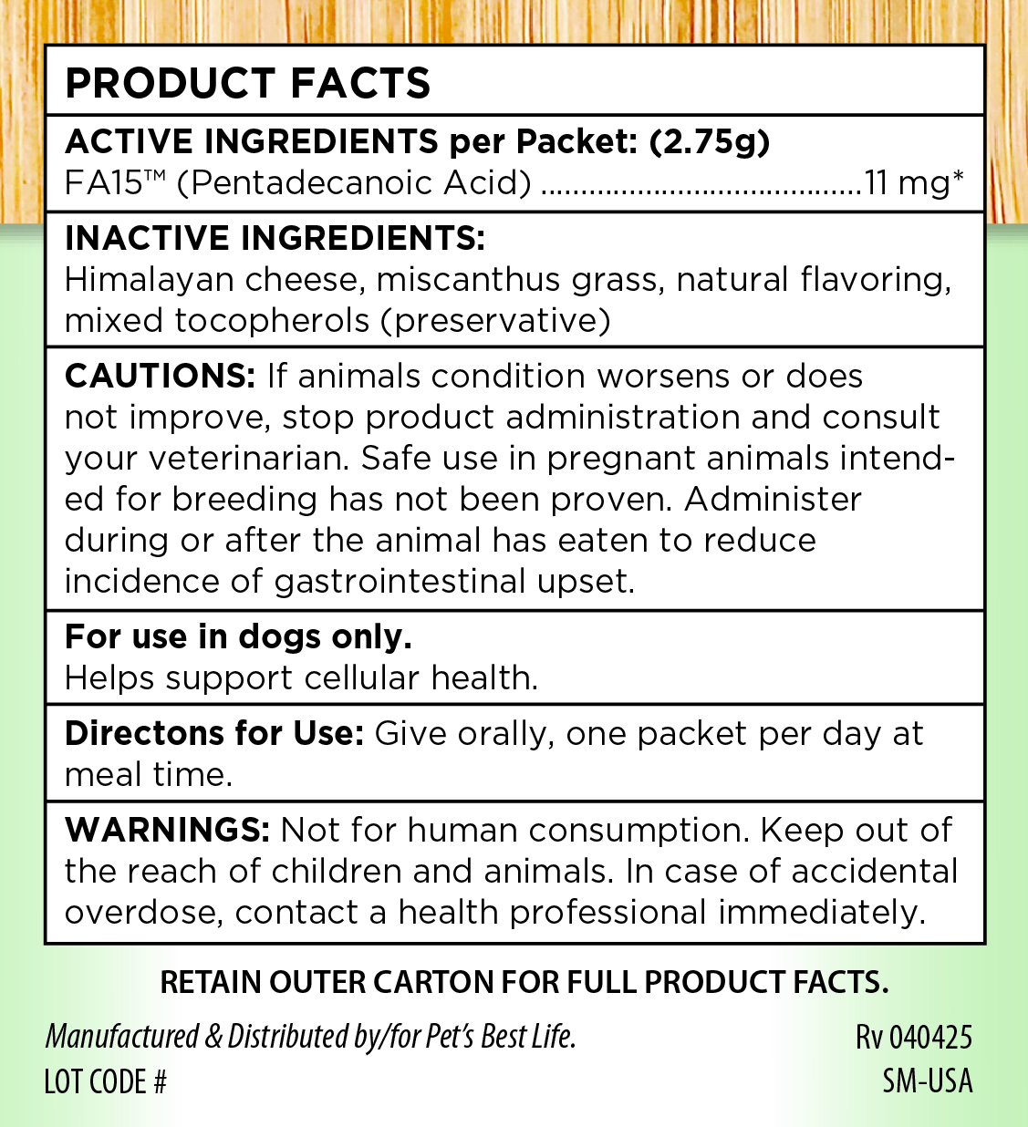Longevity15 Small - Upsell