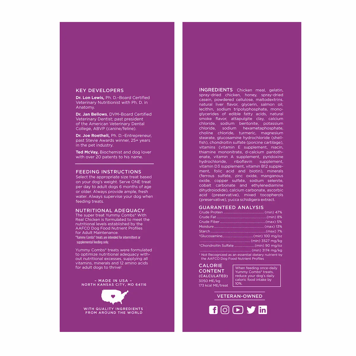 Yummy Combs Extra Large 24oz Bag Chicken - Subscription