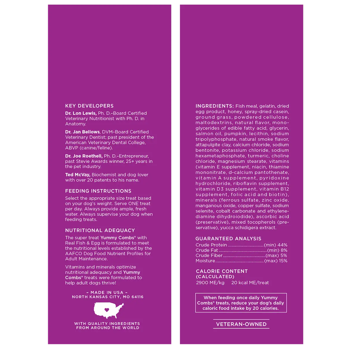 Yummy Combs 12oz Bag Fish & Egg