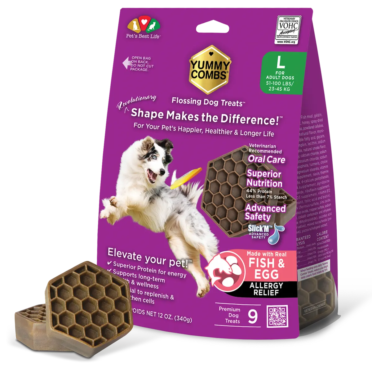 Size Large 12oz Bag Fish & Egg Yummy Combs Yummy Combs