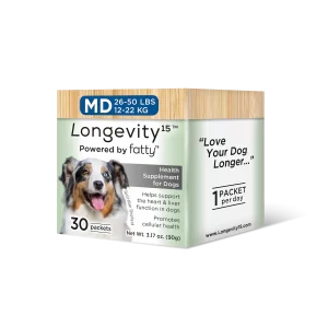 Longevity15 Medium Health Supplement for Dogs - 90-Day Supply