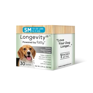 Longevity15 Small Health Supplement for Dogs - 90-Day Supply